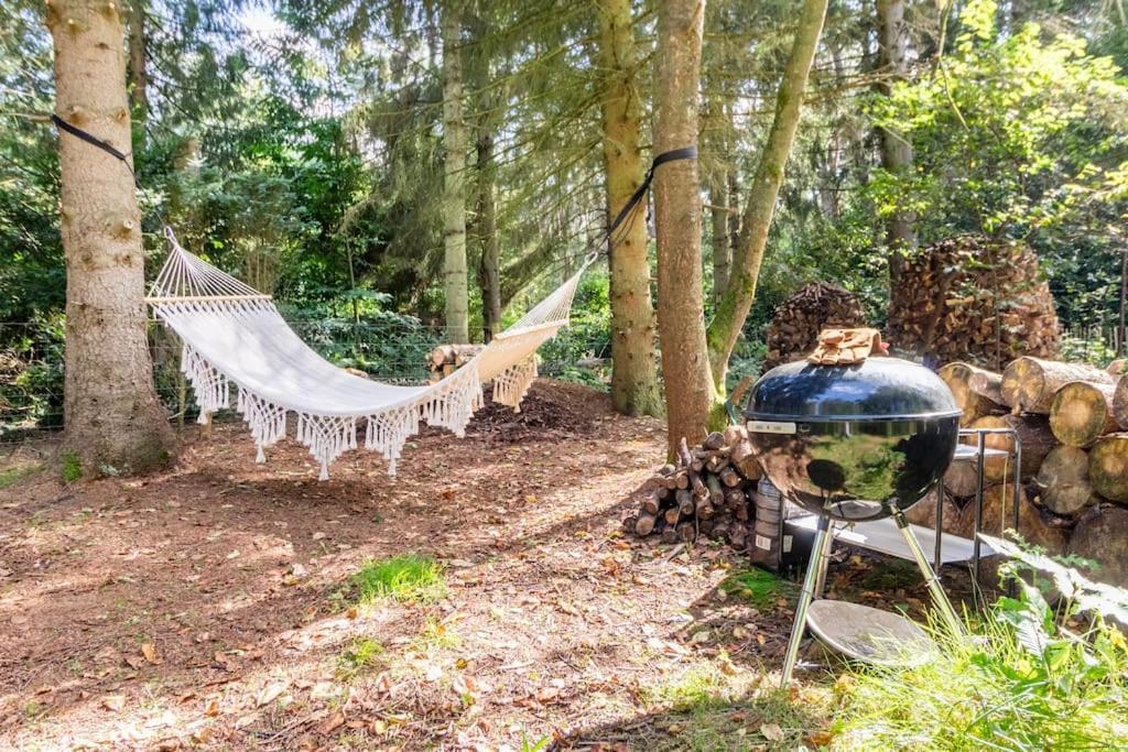 Luxe-Avontuur In Een Romantische Cabin In Het Bos Stekene Esterno foto